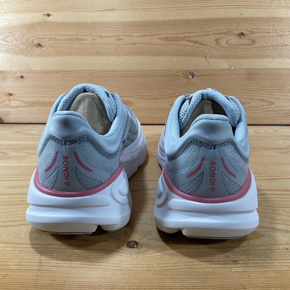Hoka One Bondi 9 Running Shoes Womens 7.5 D WIDE Grayish Blue Pink 1162014 MBLW - Picture 4 of 9